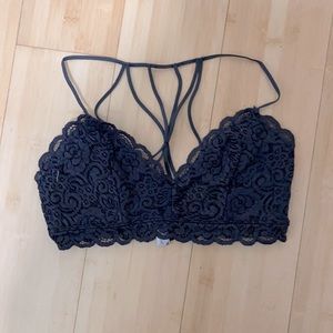 Charcoal Lace Bralette